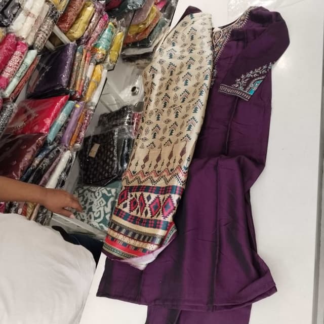 Purple, Beige, Teal, Maroon, Black, White Kurta Set