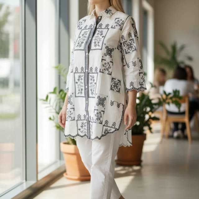 White and Black Tunic