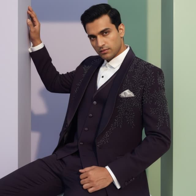 Deep Plum Three-piece Suit