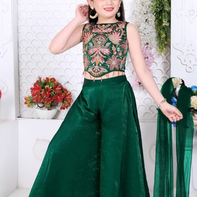 Emerald Green with multicolor embroidery Lehenga Choli
