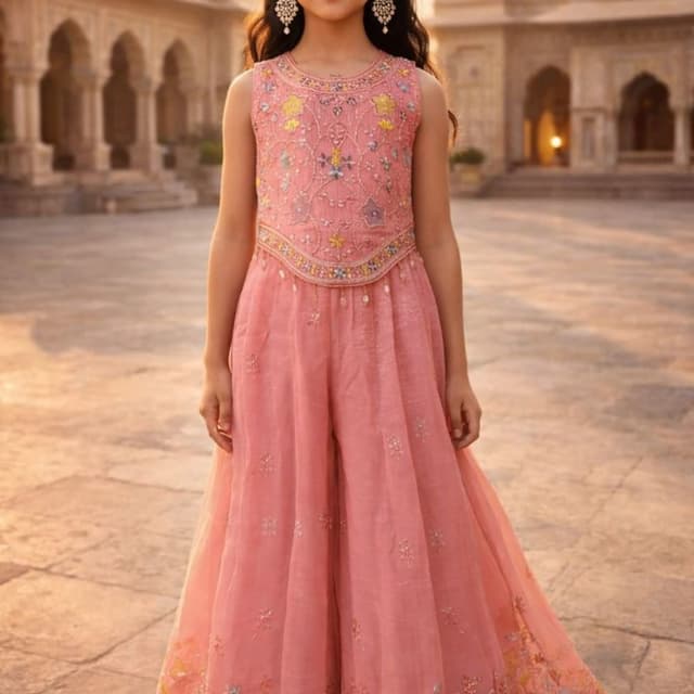 Peach, Pink, Yellow, Blue, Silver Lehenga Choli