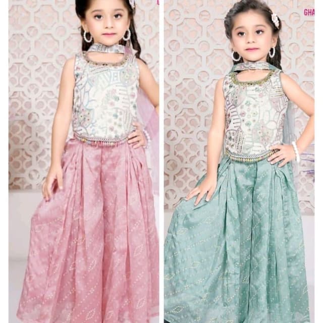 Pastel Pink and Mint Green Lehenga Choli