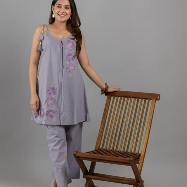 Lavender Kurta Set