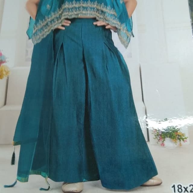 Teal Lehenga Choli with Cape