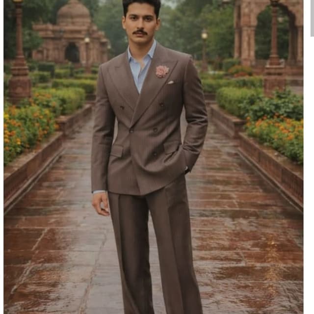 Brown with pinstripes Suit