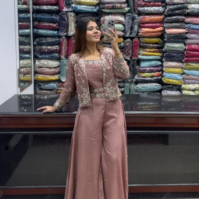 Dusty Rose Jumpsuit with Jacket