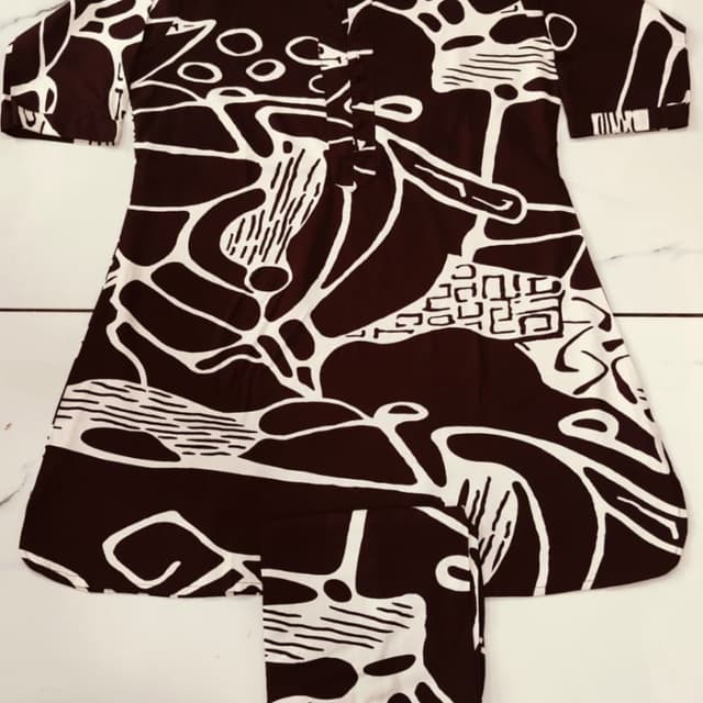 Brown and White Kurti