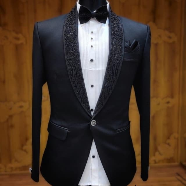 Black and White Tuxedo Suit