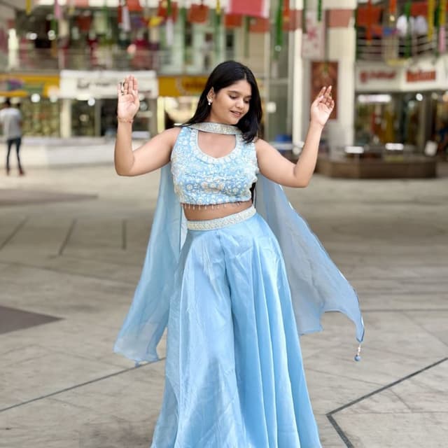 Sky Blue Lehenga Set