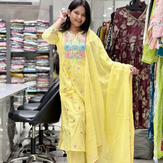 Yellow, Pink, Blue, Green Kurta Set
