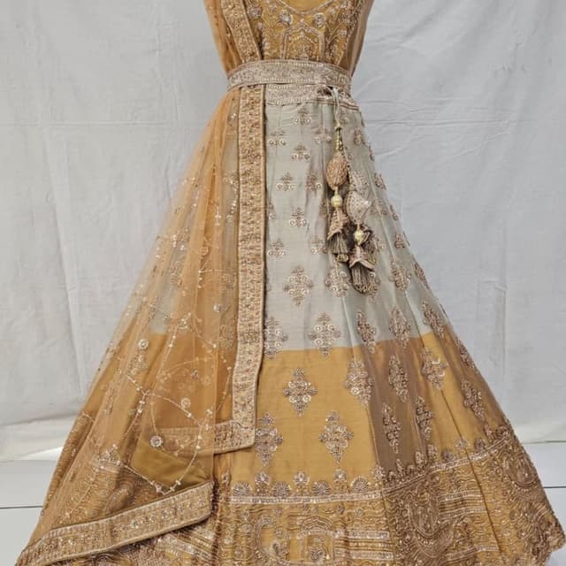 Gold, Beige, Ochre Lehenga Choli