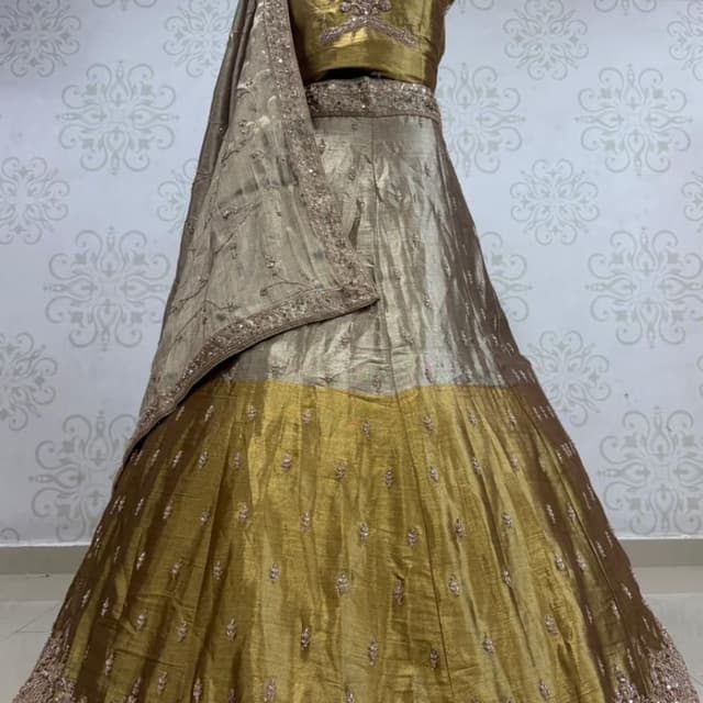 Gold and Bronze Lehenga Choli