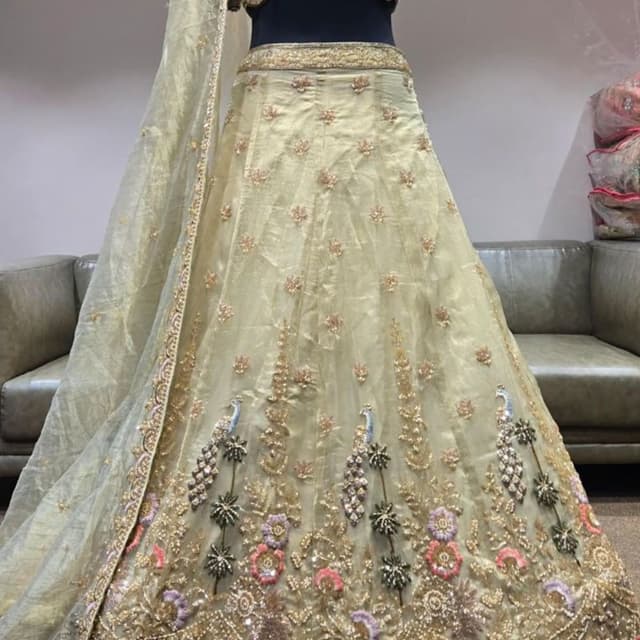 Gold, Beige, Multicolor Lehenga Choli