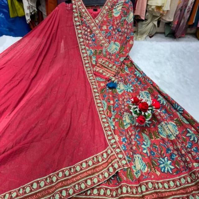 Red, Blue, Green, Beige, Brown Anarkali Suit