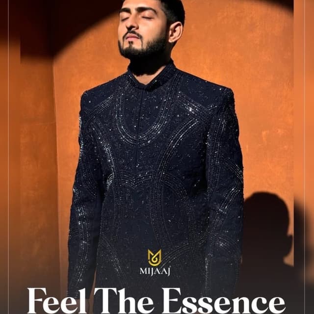 Dark Blue Sherwani