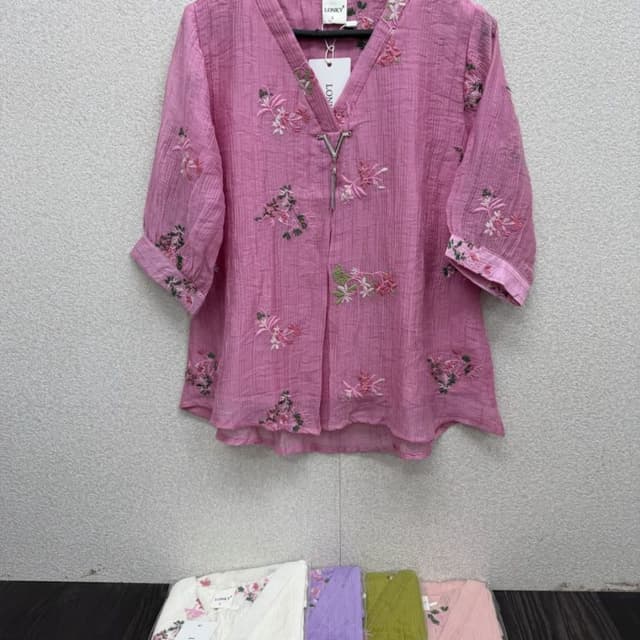 Pink, Green, White Kurti