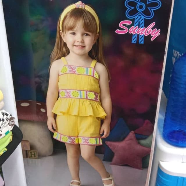 Yellow, Pink, Green, Blue Shorts Set