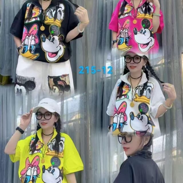 Black, Pink, White, Yellow, Blue, Orange, Green T-shirt