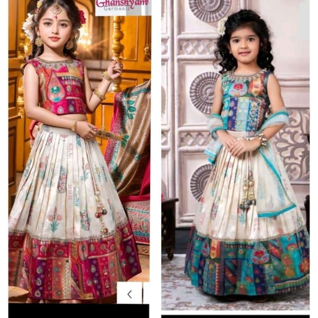Cream, Pink, Teal, Blue, Gold, Maroon, Multicolor Lehenga Choli