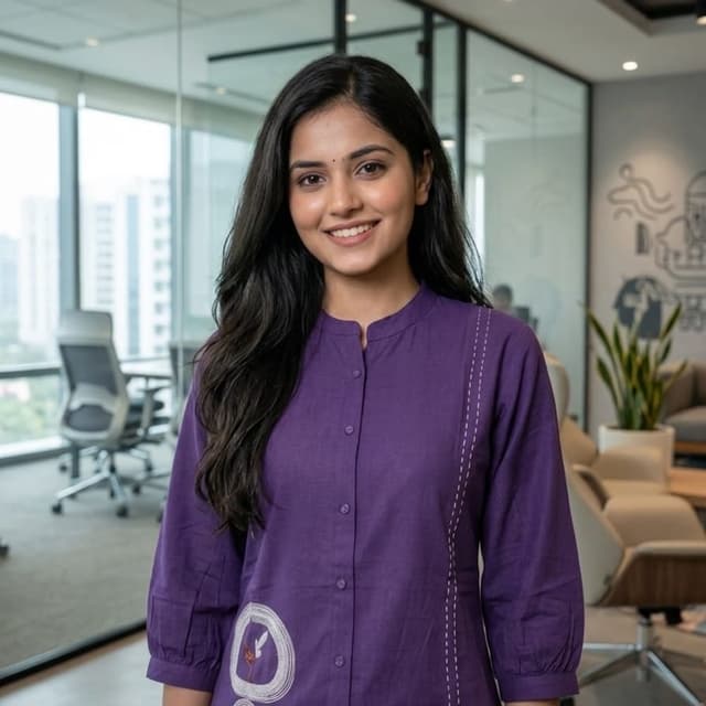 Purple with white accents Kurti