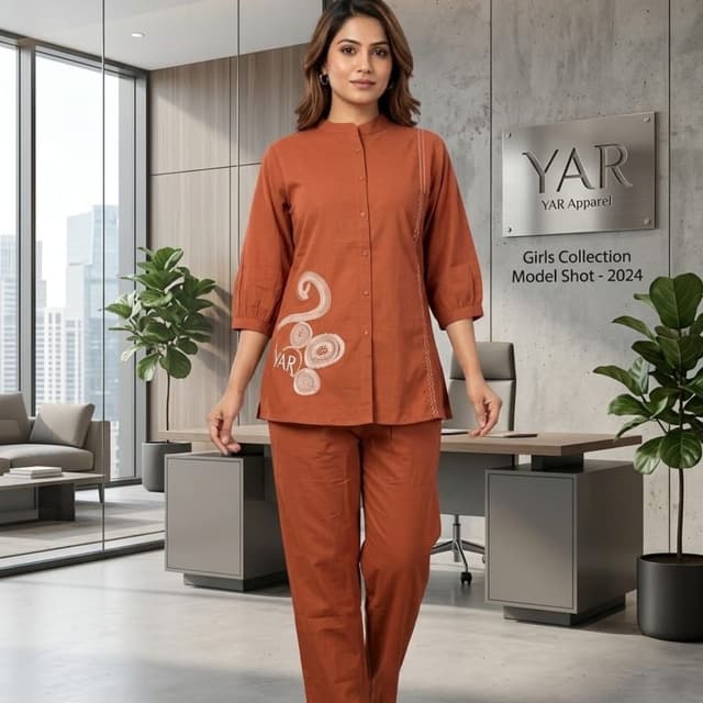 Terracotta Tunic and Pants Set
