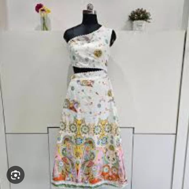 White, yellow, green, blue, pink, orange Lehenga Choli
