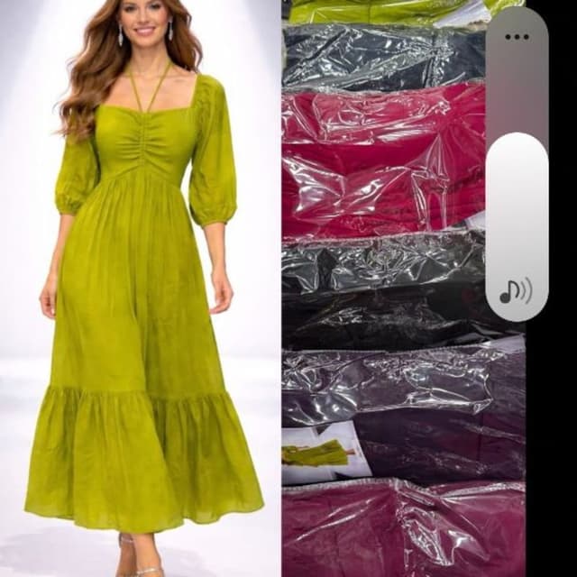Lime Green, Black, Magenta, Deep Purple Maxi Dress