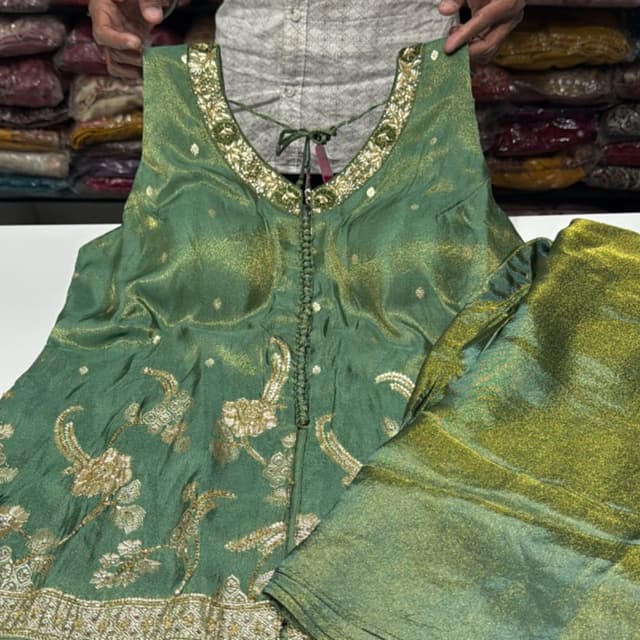Green and Gold Lehenga Choli