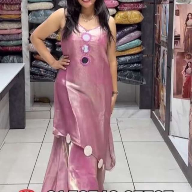 Pink, Purple, White Sharara Set