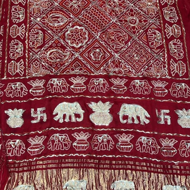 Red and Gold Saree