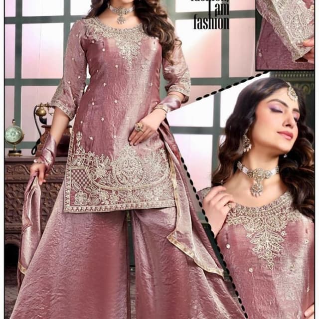 Rose Pink Sharara Suit