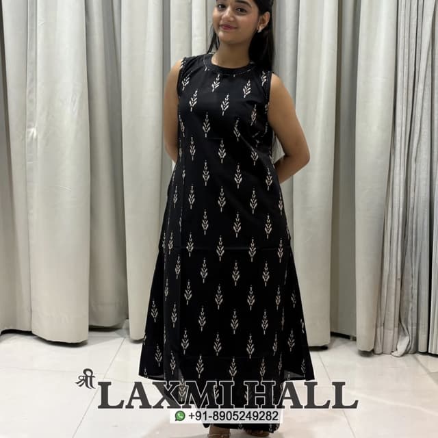Black and White Kurta