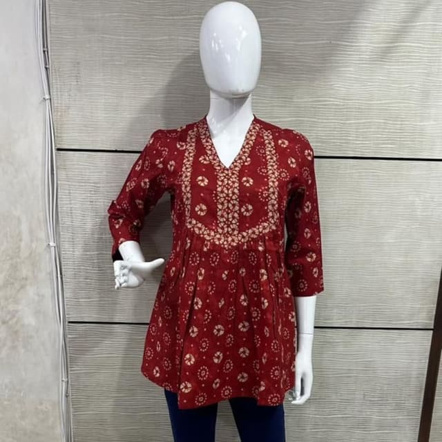 Red and Beige Tunic