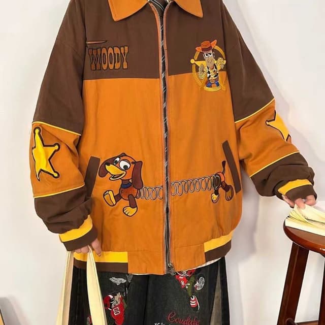 Brown, Orange, Yellow Bomber Jacket