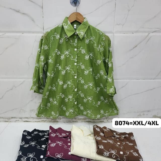 Green with white print Shirt