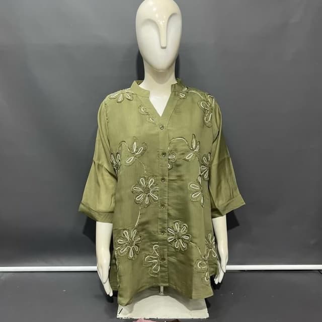 Olive Green with White Shirt