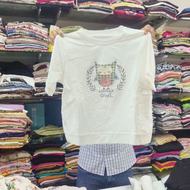 White, Pink, Blue, Green, Brown T-shirt