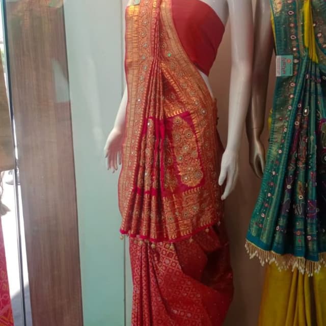 Red and Gold Saree
