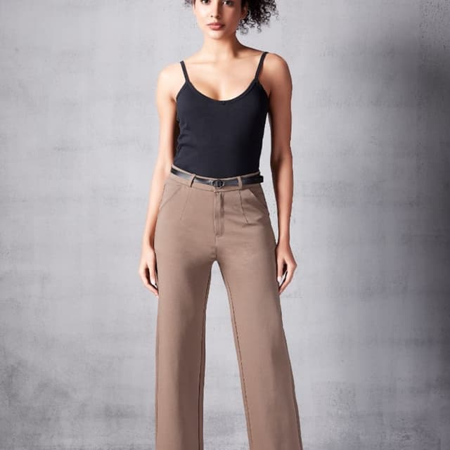 Black and Taupe Pants