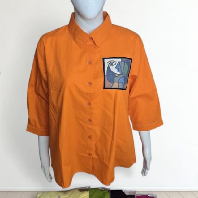 Orange, Multicolor Shirt