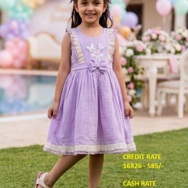 Lavender, Cream Dress