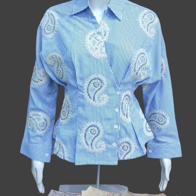 Blue and White Shirt