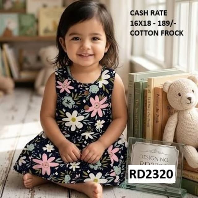 Navy blue with floral print in pink, white, and light green Dress