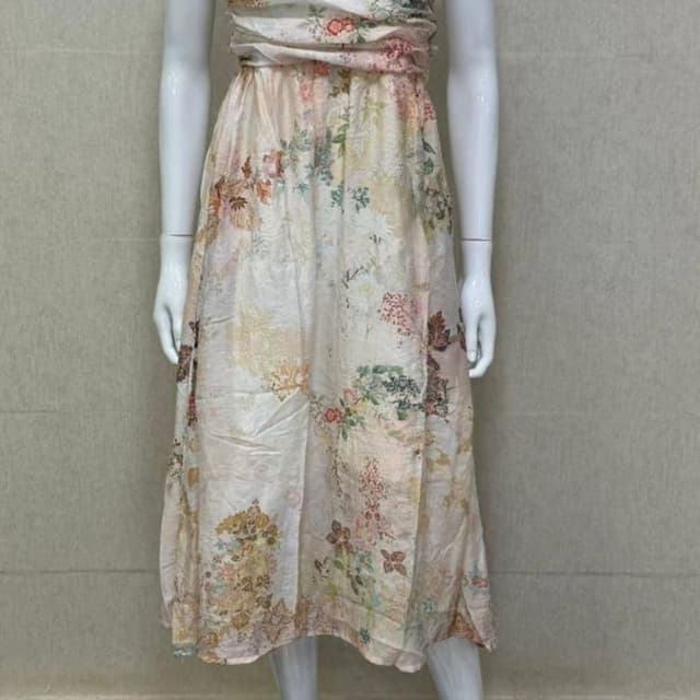 Pastel floral print with a white base Dress