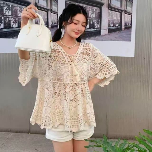 Cream Tunic Top
