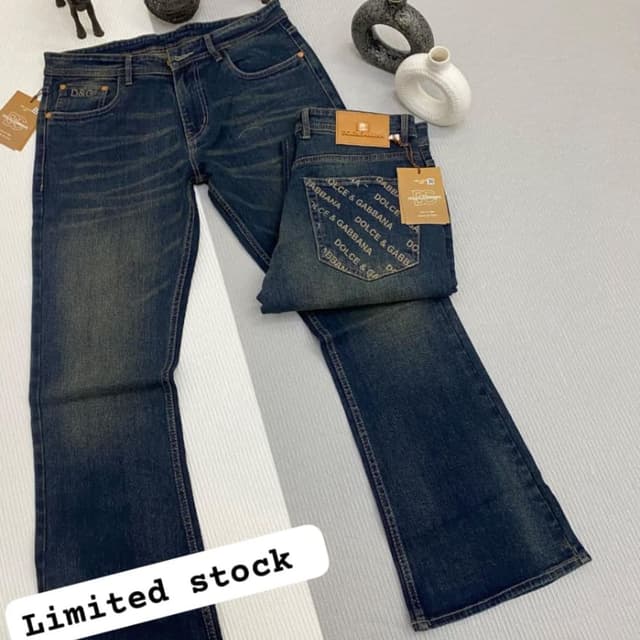 Deep Indigo Blue with Faded Wash Jeans