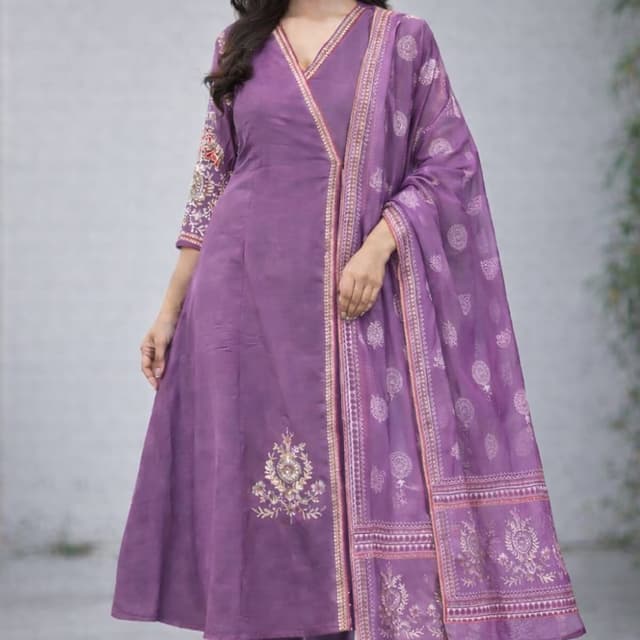 Purple Kurta Set
