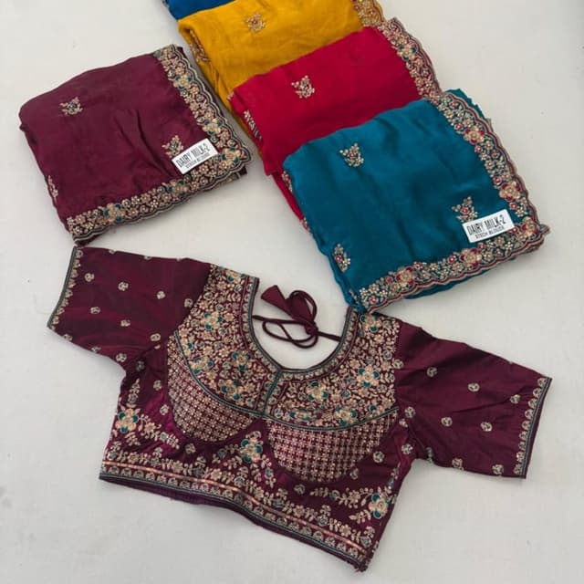 Maroon, Teal, Yellow, Red, Blue Lehenga Choli