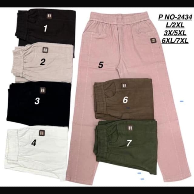 Pink, Beige, Black, White, Brown, Green Pants