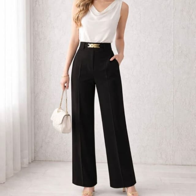 Black, White, Gold Pants